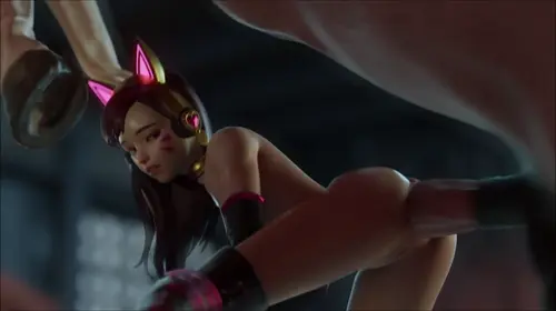 Overwatch D.Va doujin anime by Bakenpies