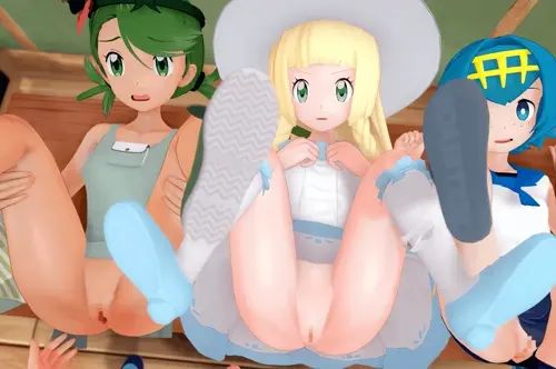 Pokemon,Pokemon Sun & Moon,Pokemon The Series: Sun & Moon Lillie,Lana,Mallow hentai anime by minazuki manami