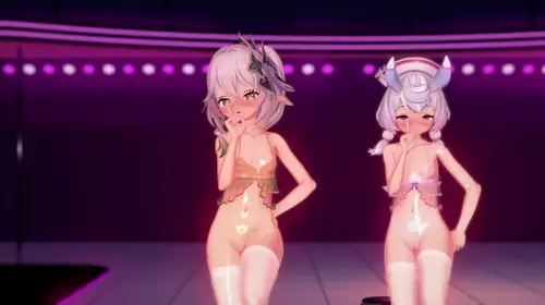 Genshin Impact,rollin' Nahida,Klee,Qiqi,Sigewinne hentai video by gramora