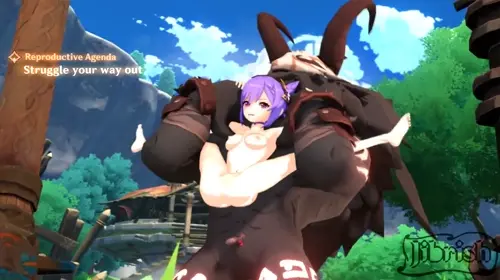 Genshin Impact Keqing,Hilichurl,Mitachurl hentai video by jibrish