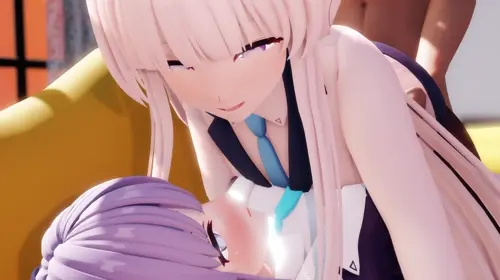 Blue Archive Hayase Yuuka,Ushio Noa video by RindouMMD