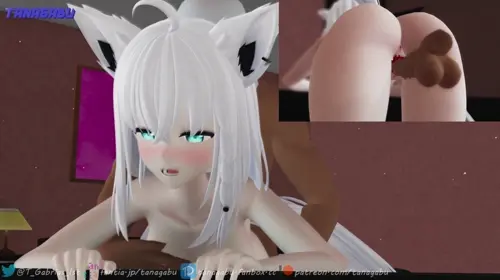 Hololive,Shirakami Fubuki Channel Shirakami Fubuki,Sin Sack hentai anime by tanagabu