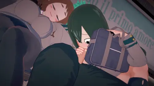 My Hero Academia Midoriya Izuku,Uraraka Ochako,Asui Tsuyu hentai video by Feathermapleleaf