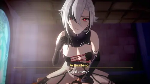 Genshin Impact Arlecchino hentai anime by Mastapov