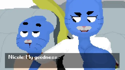 The Amazing World Of Gumball Nicole Watterson,Gumball Watterson,Richard Watterson hentai anime by Shoestrang