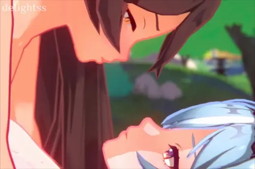 Genshin Impact Eula,Amber,Hilichurl doujin anime by Shimmer,delightss