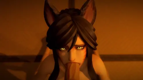 League Of Legends Ahri doujin anime by Shidosan3d