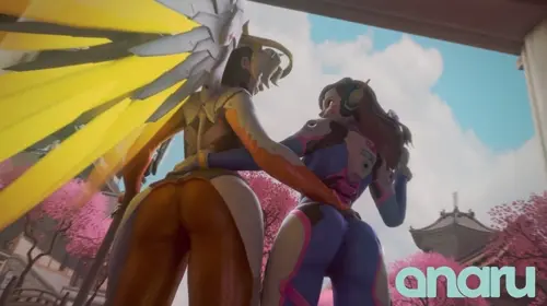 Overwatch D.Va,Mercy animated by Anaru
