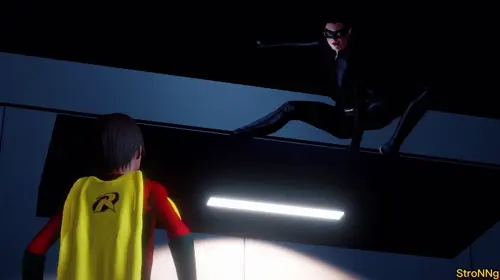 Batman,The Dark Knight Rises Catwoman,Robin animated by stronng